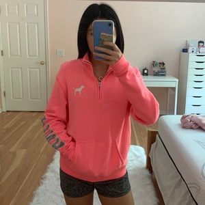 Victoria’s Secret pink quarter zip …